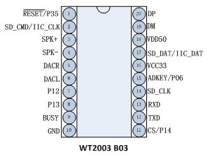 WT2003B03 MP3 Module