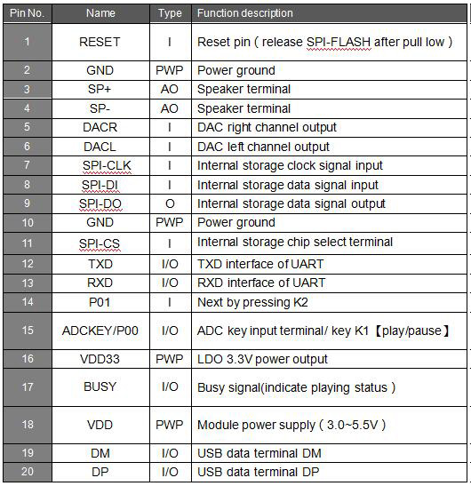 WT2003B01 Voice Module