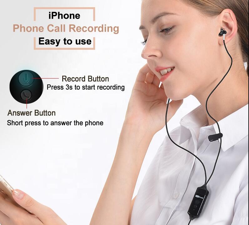 Phone call recorder earbuds